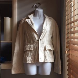 SUPER CUTE TAN CARGO JACKET WITH PACKETS SIZE M !!